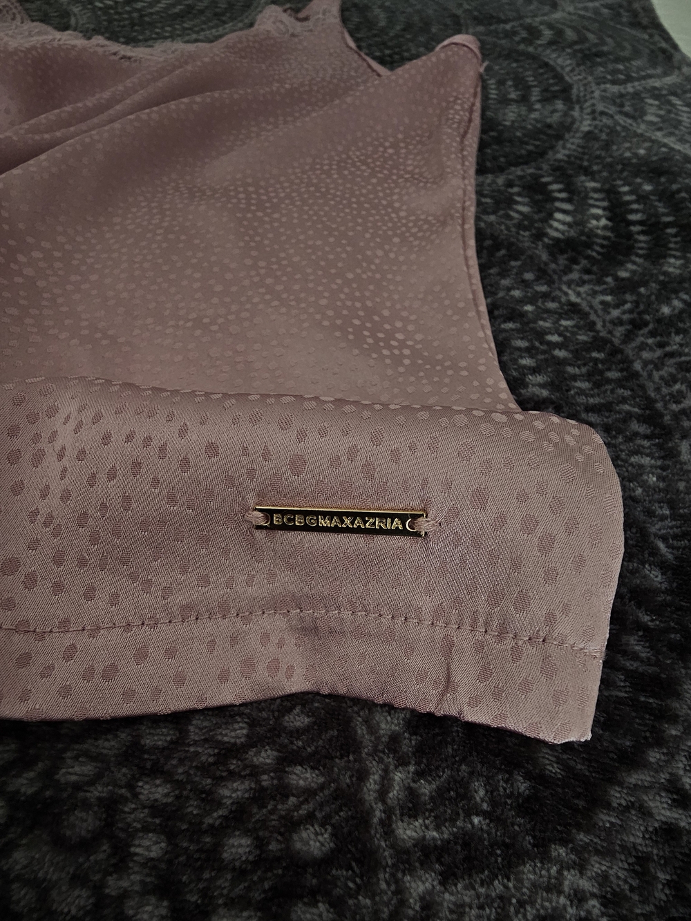 BCBGMaxAzria Satin Lace Cami & Shorts Set in Dusty Rose - Picture 5 of 15